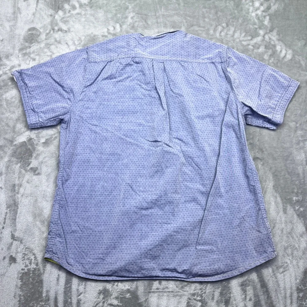 Descendant of Thieves Mens‎ XL Blue Pattern Short Sleeve Button Up Shirt